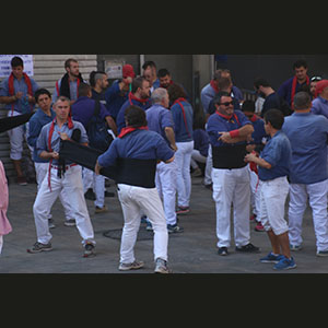 Barcellona - Castellers (preparazione)