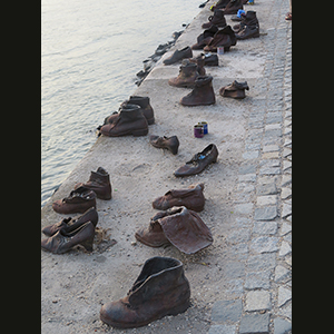 Budapest - Shoes memorial on the bank of the Danube